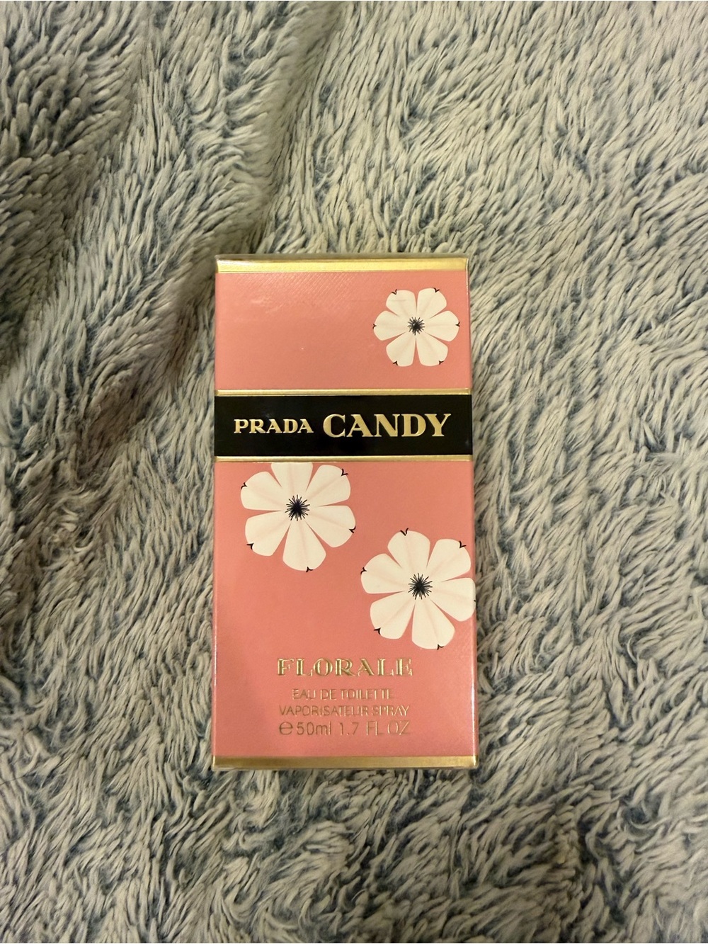 Prada Candy Florale Pink Box with Gold & Black Band